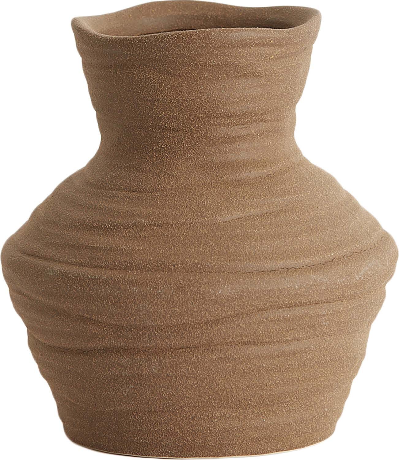 Bomont Collection Vaas Deco Ø14,5X15,5 Cm Greccio Matt Brow Bruin