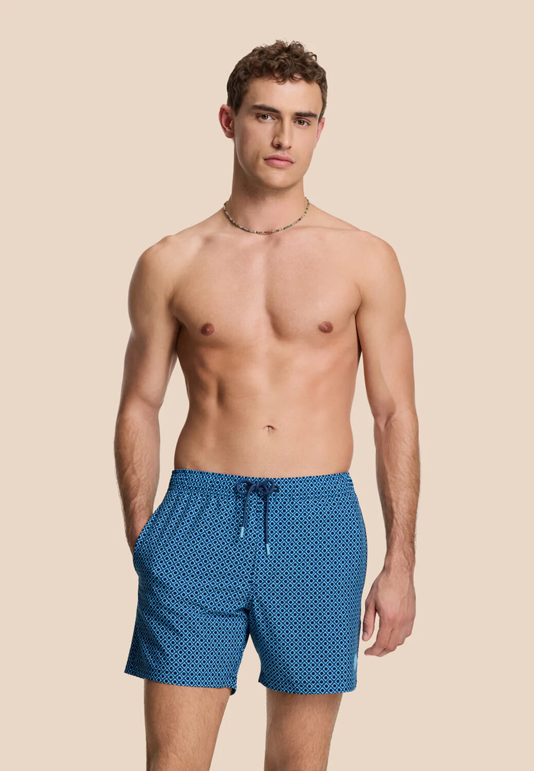 Shiwi men scott stretch swim shorts batik tile Blauw