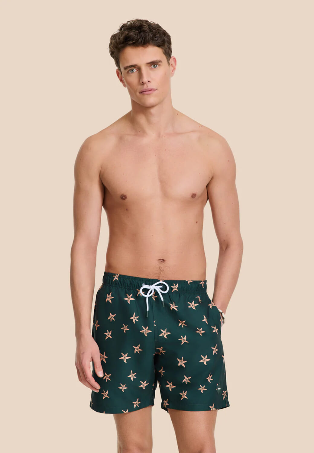 Shiwi men mike swim shorts starfishes Groen
