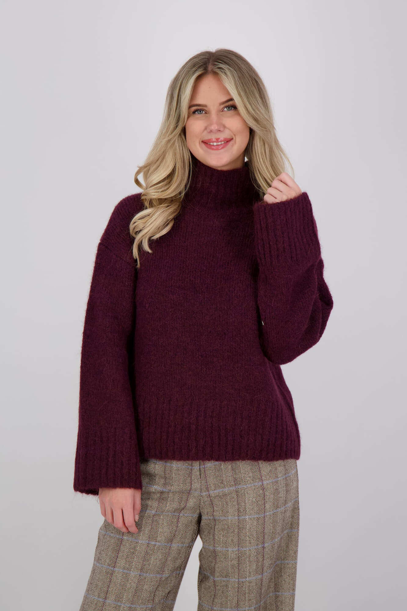 Selected Femme Trui Gabriella Gebreid Bordeaux Rood