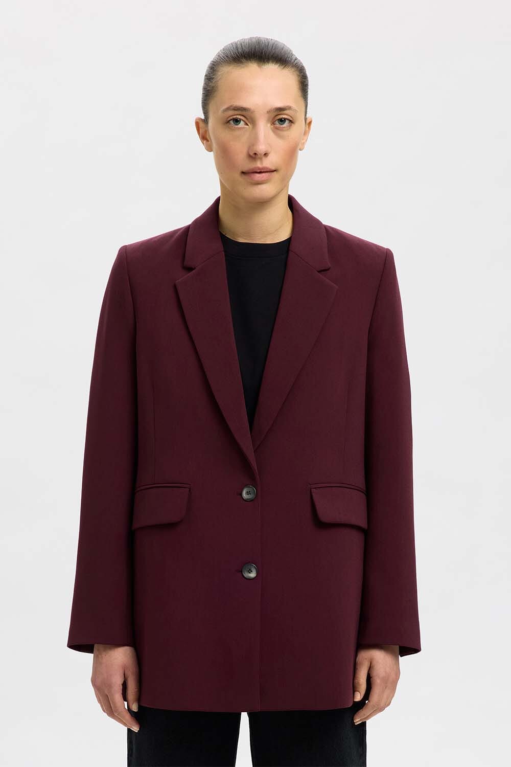 Selected Femme Blazer Rita Relaxed Fit Rood