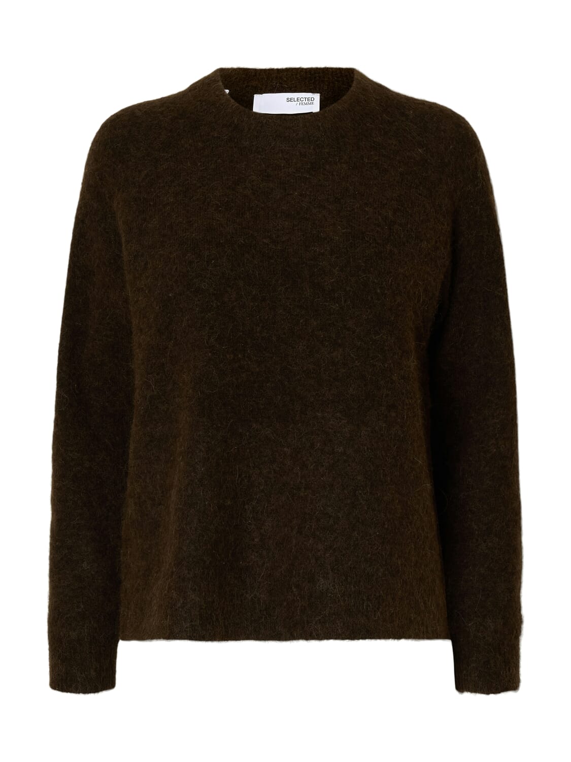 Selected Femme Trui Lulu Gebreid Bruin