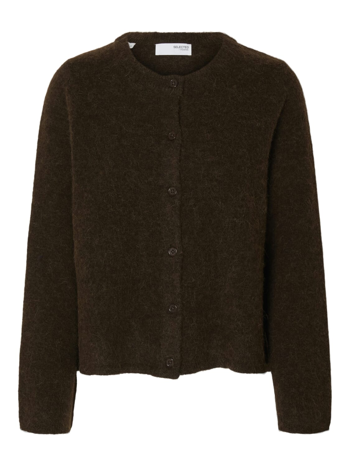 Selected Femme Vest Lulu Gebreid Bruin