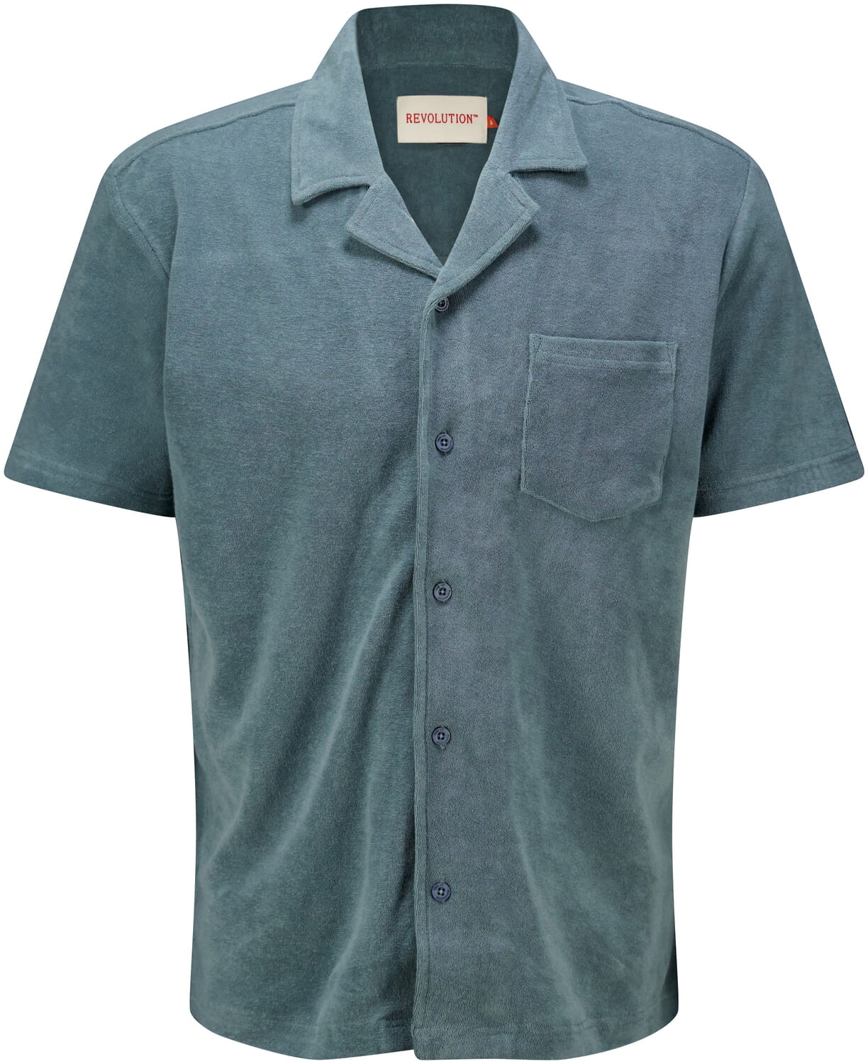 Revolution Overhemd Terry Cuban Blauw