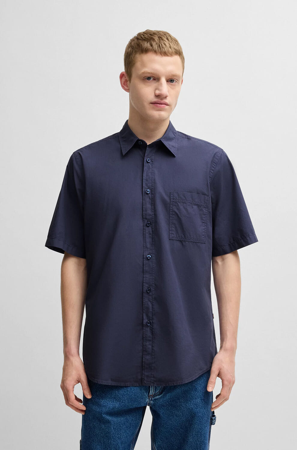 Boss Orange Overhemd Relegant Blauw