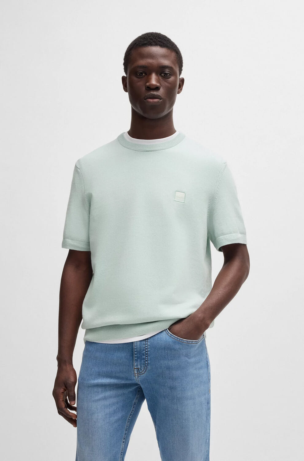 Boss Orange T-shirt Kanache Blauw