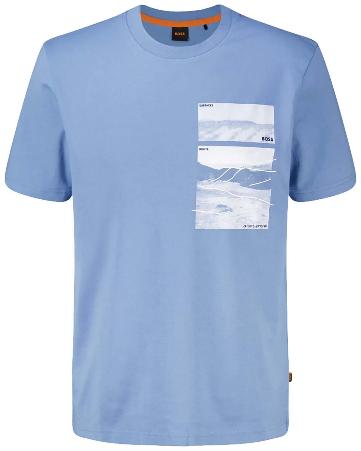 Boss Orange T-shirt Dune Blauw