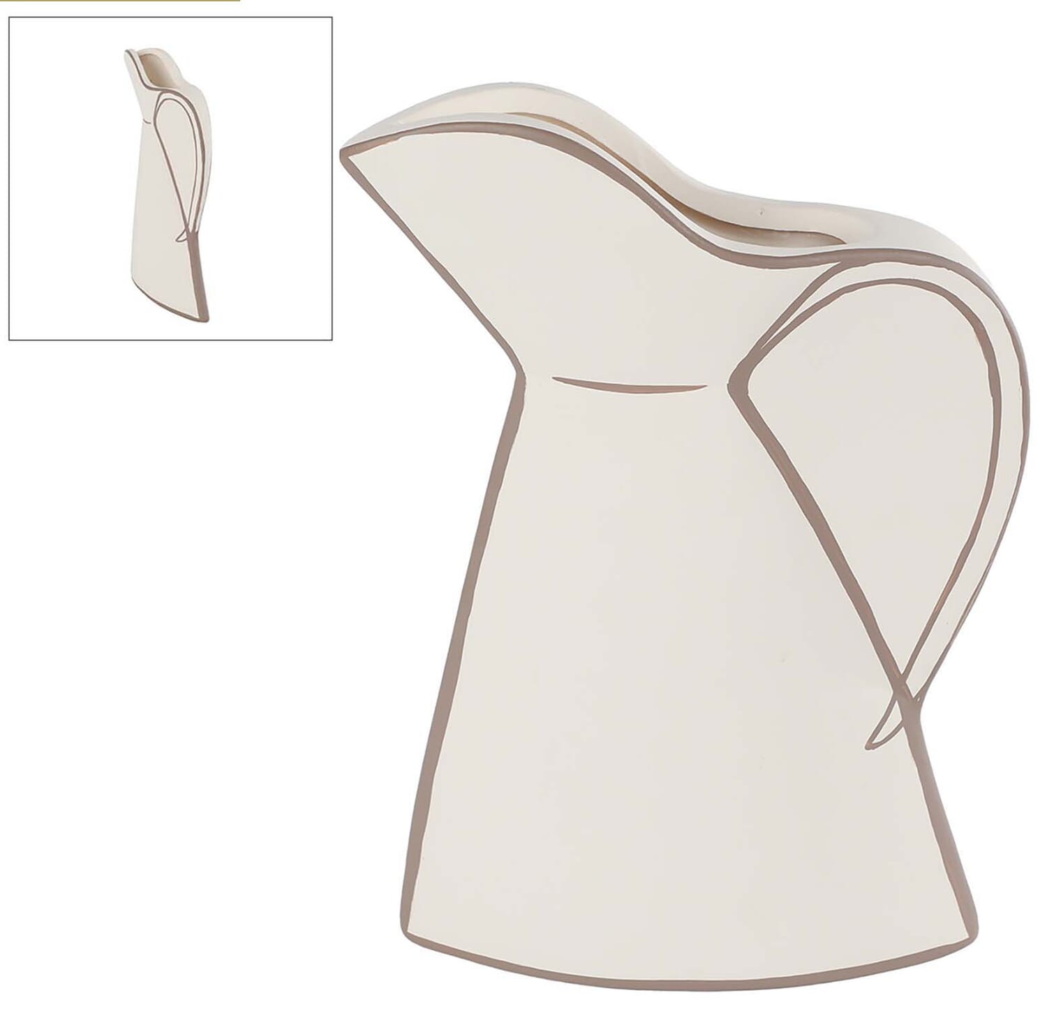 Bomont Collection Kan "Amy" plat 17,5 x 5,5 x 25 cm Wit