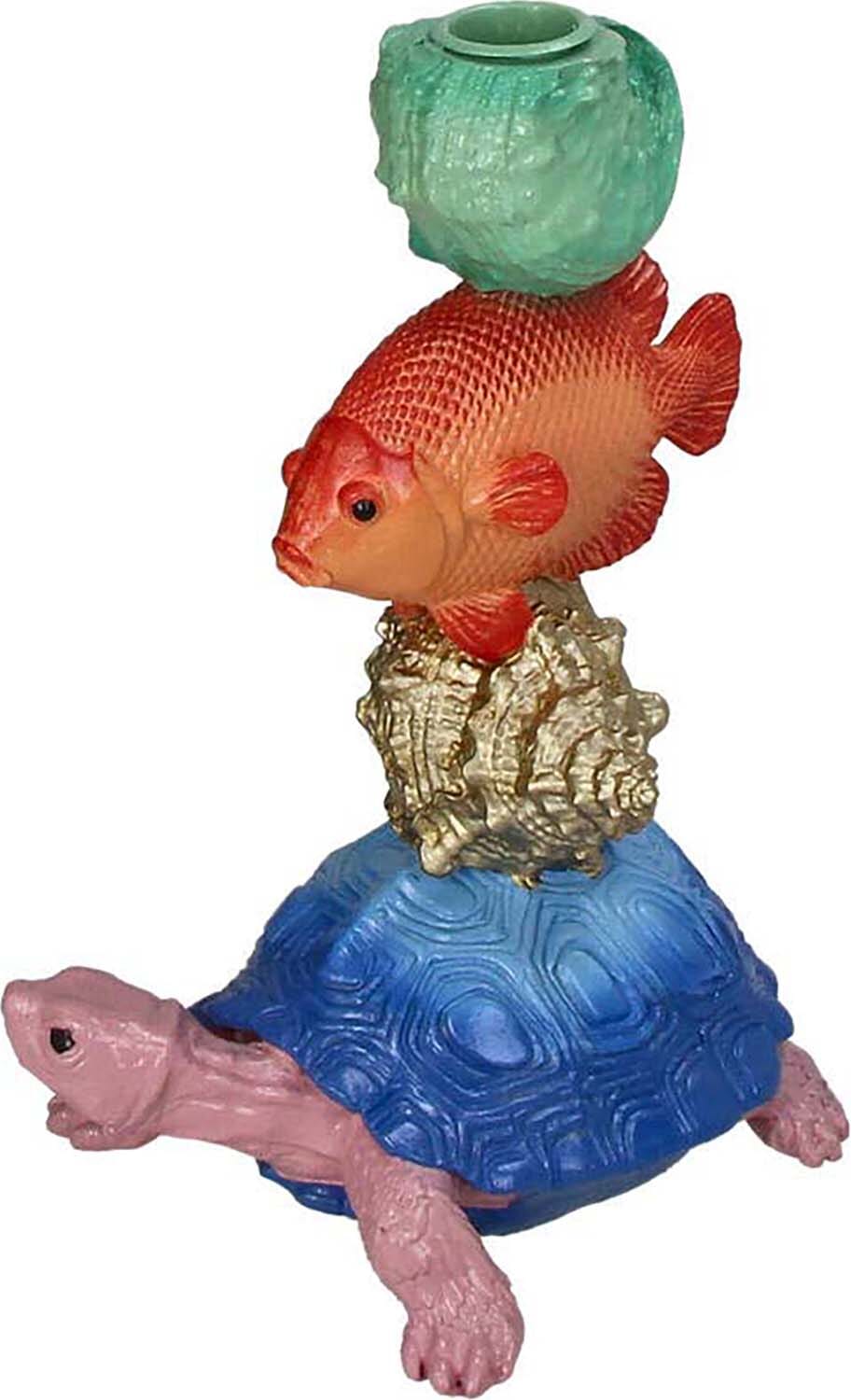 Bomont Collection Candle Stick Shell Polyresin Multi 16x12.5x23cm Multi