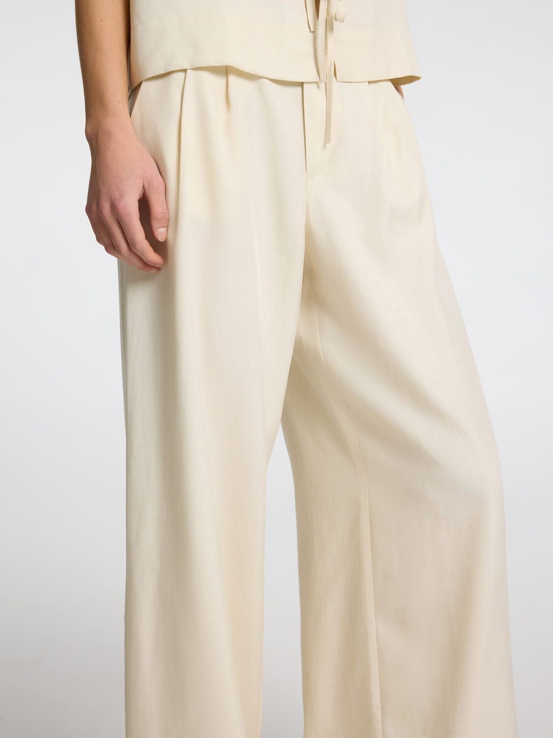 Selected Femme Broek Natuk Wit