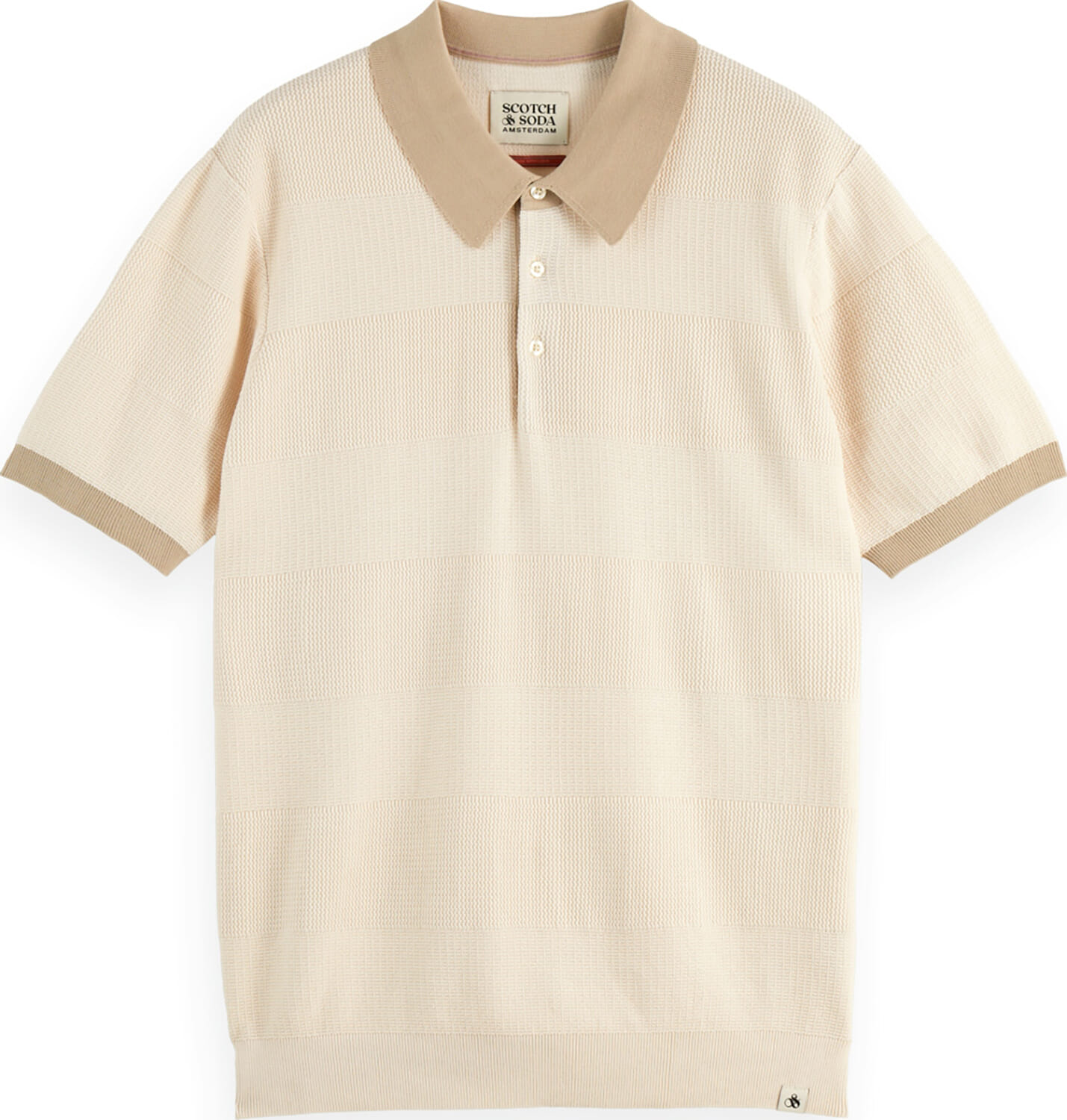 Scotch & Soda Regular-fit knitted tone on tone st Bruin