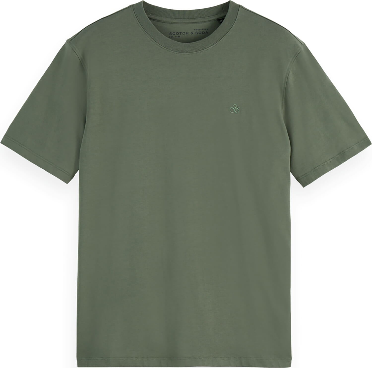 Scotch & Soda Seasonal core - Regular-fit logo t- Groen