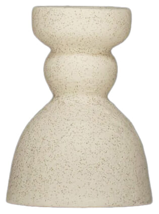 Bomont Collection Kandelaar ro Iliana crème L9,5B9,5H13CM Wit