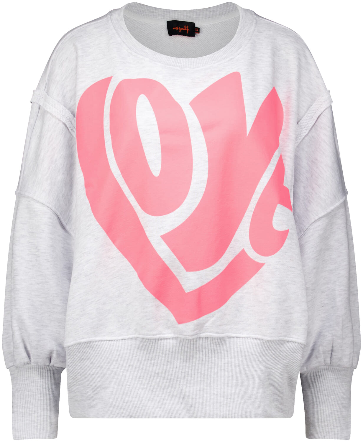 Miss Goodlife Sweater Love Grijs