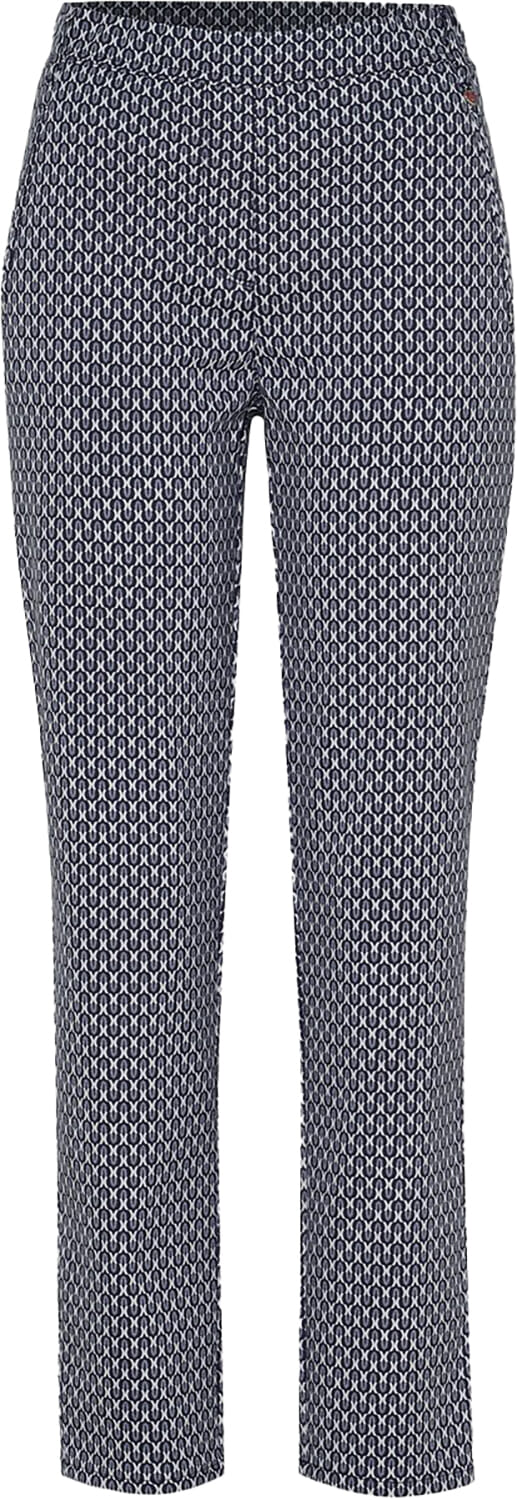 Toni Relaxed Broek Alice Zip 7/8 Blauw