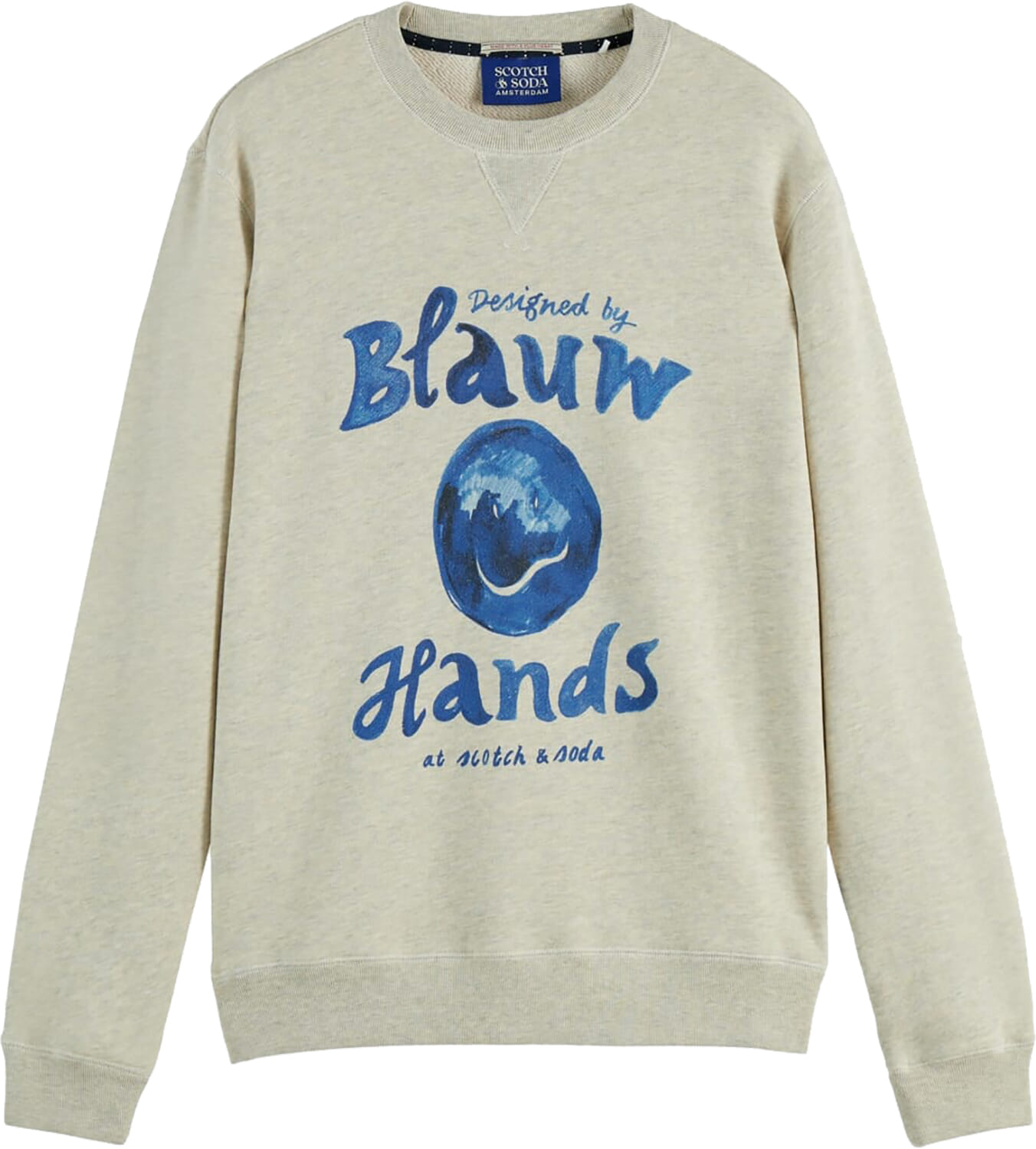 Scotch & Soda Sweater Denim Artwork Bruin