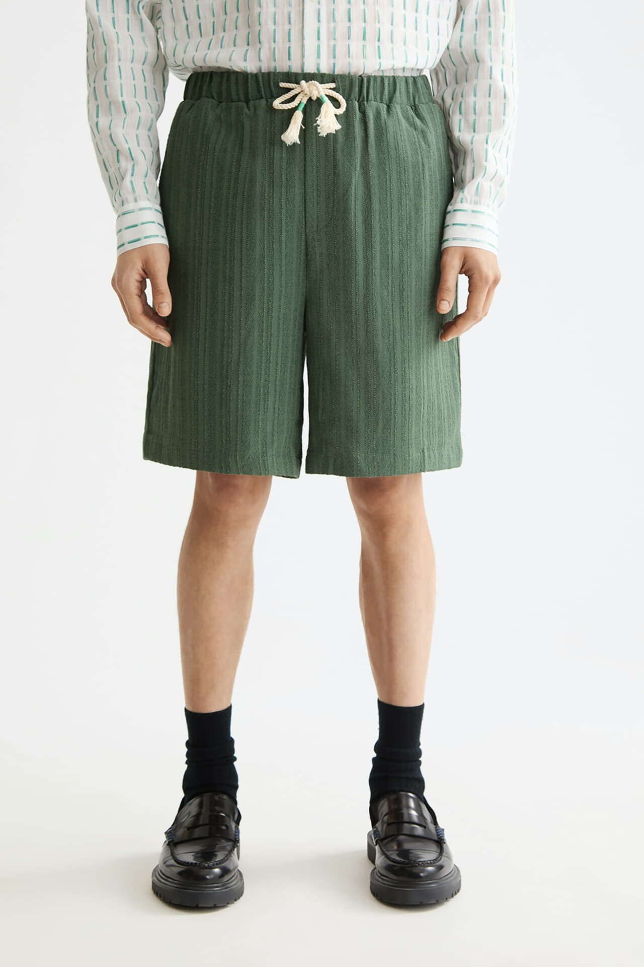 Scotch & Soda Short Fave Tonal Striped Army