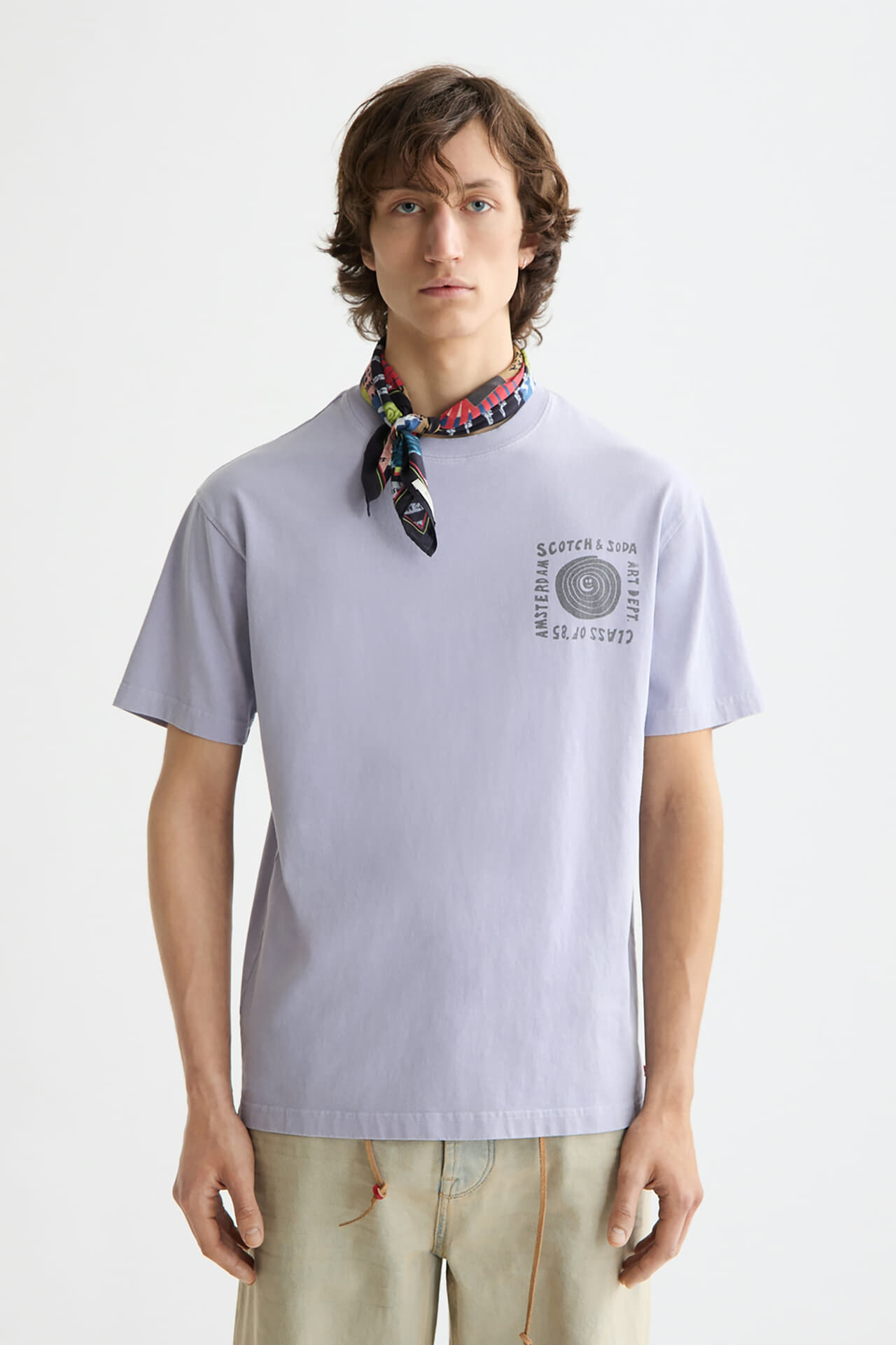 Scotch & Soda T-shirt Artwork Paars