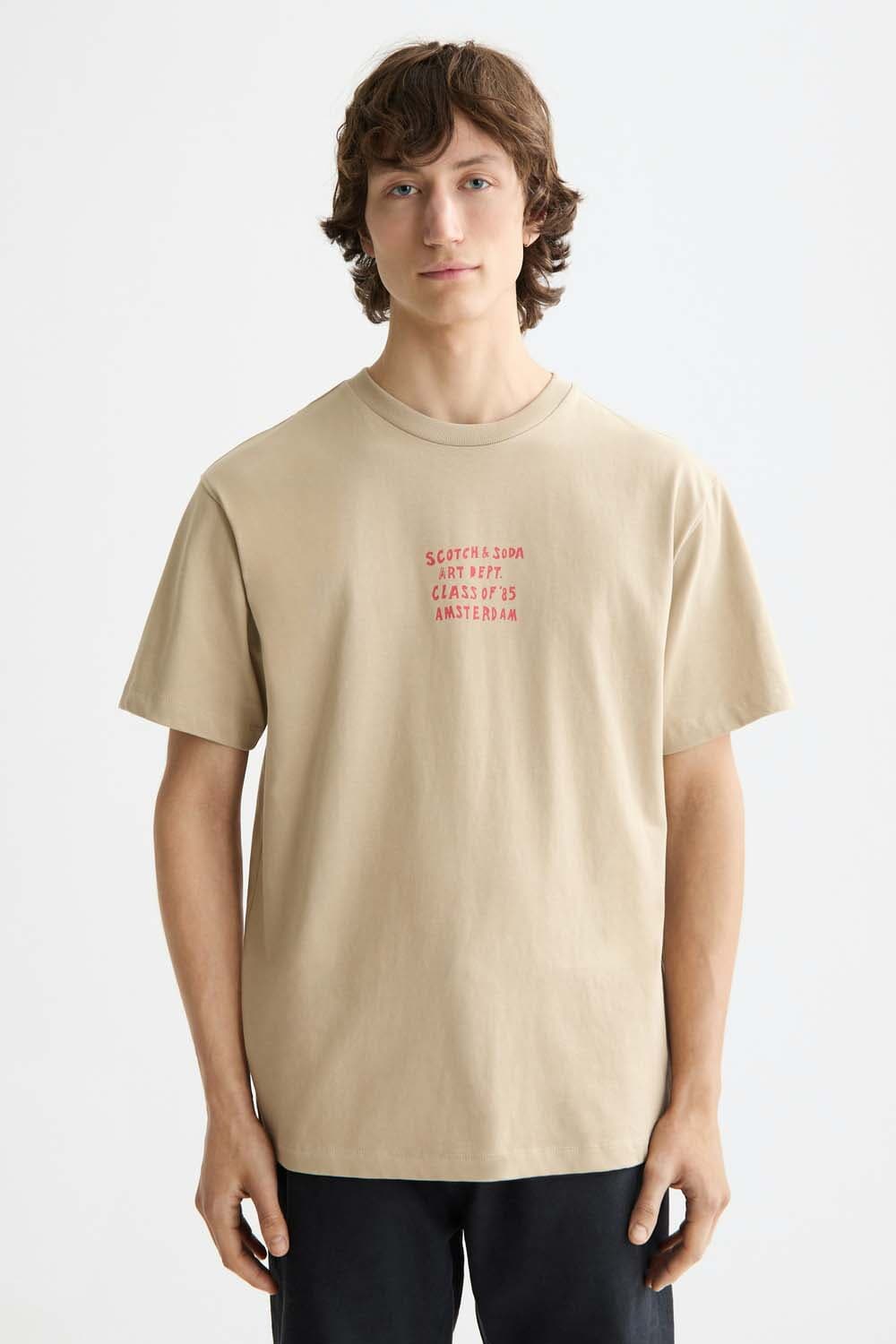 Scotch & Soda T-shirt Artwork Beige