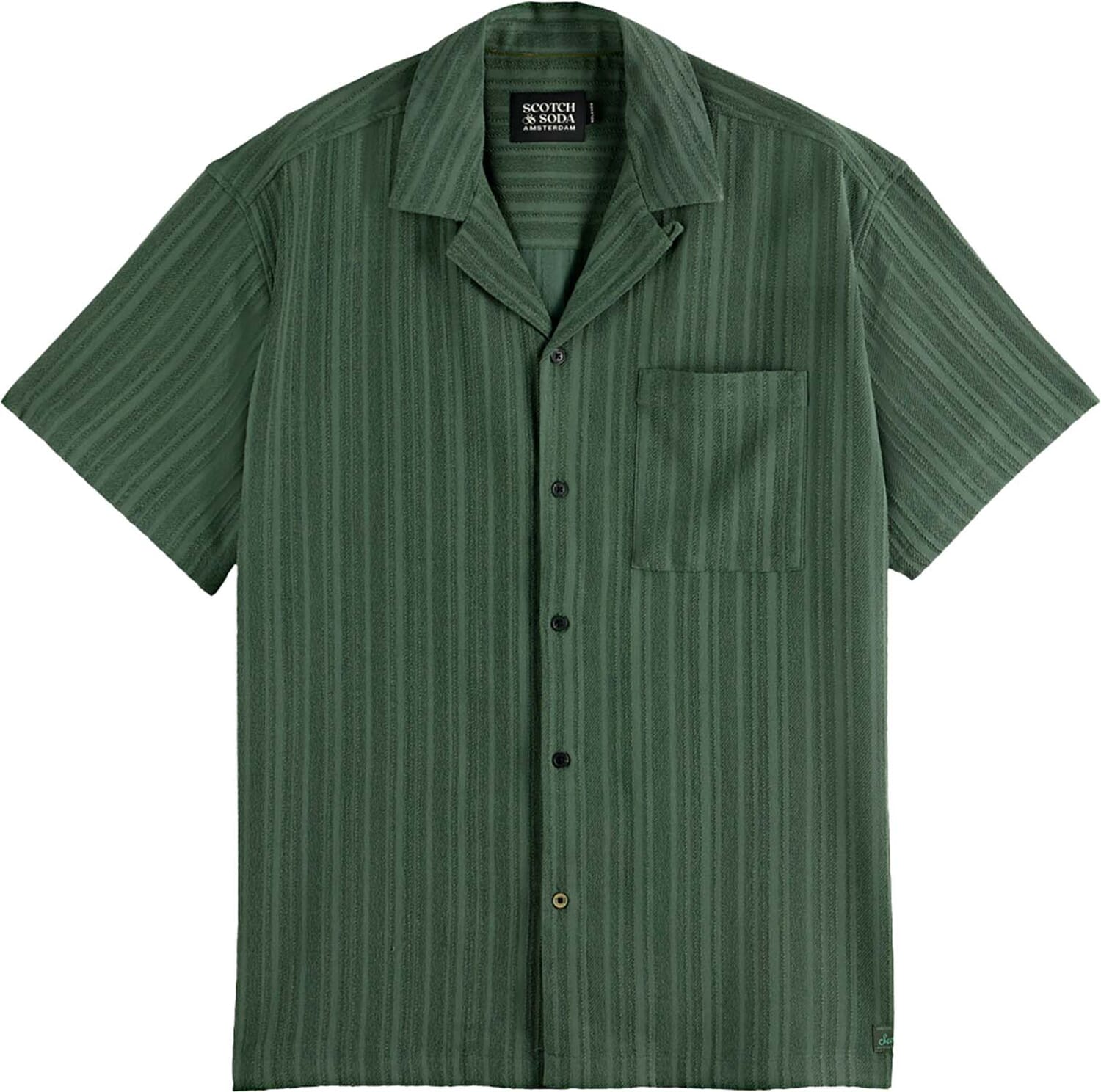 Scotch & Soda Overhemd Tonal-striped Beige