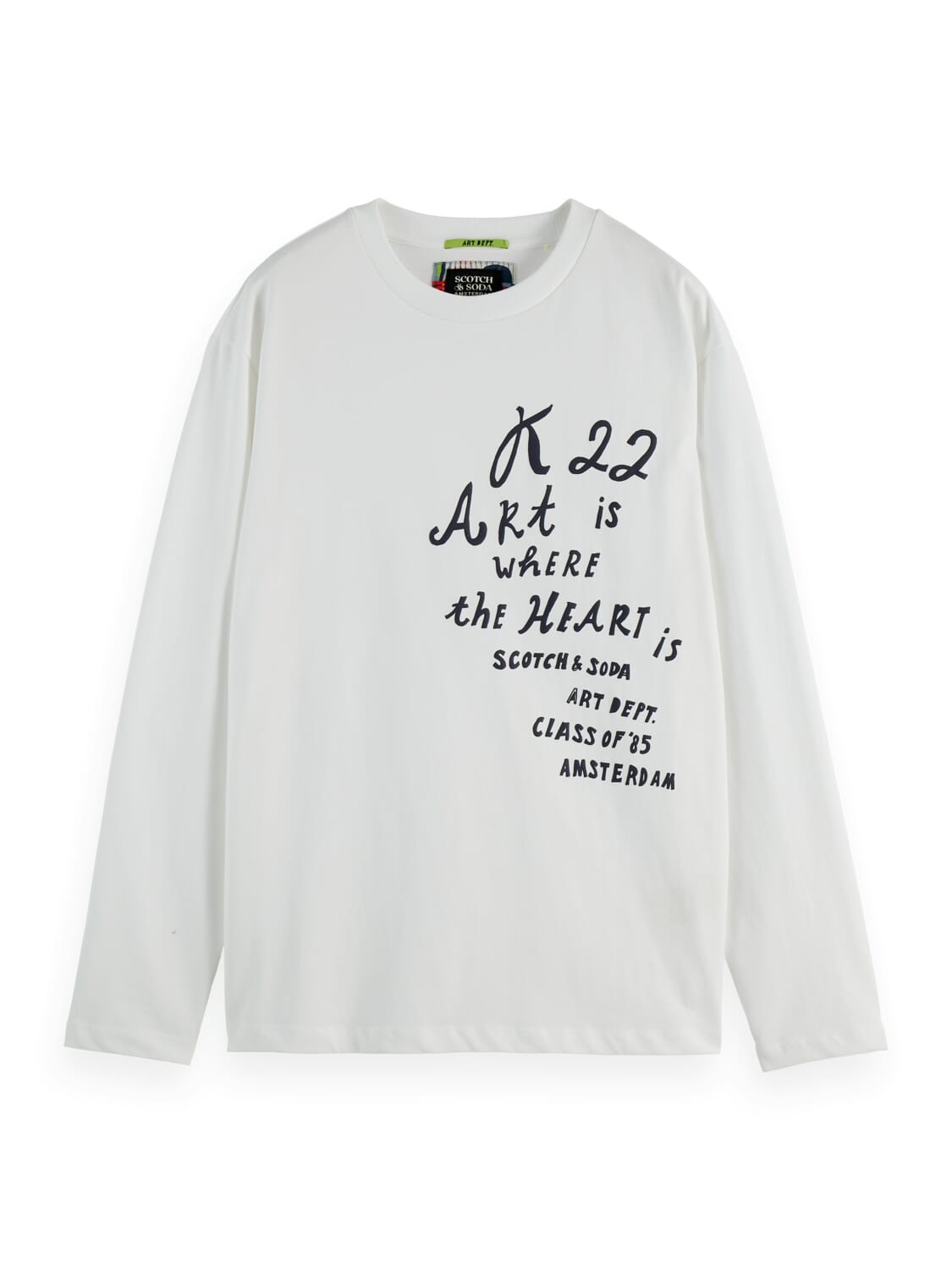 Scotch & Soda Longsleeve Artwork Wit