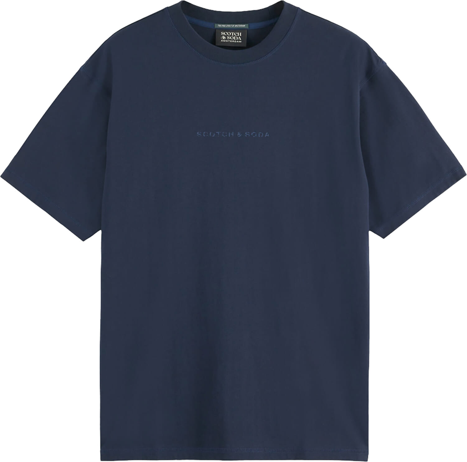 Scotch & Soda T-shirt Logo Blauw