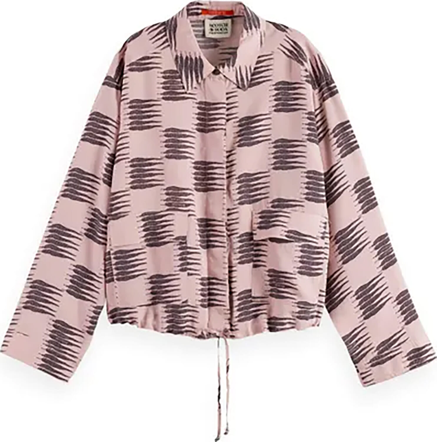 Scotch & Soda Overshirt Printed Utility Roze