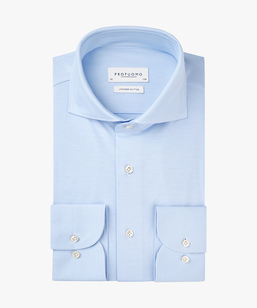 Profuomo Overhemd X-Cutaway Blauw