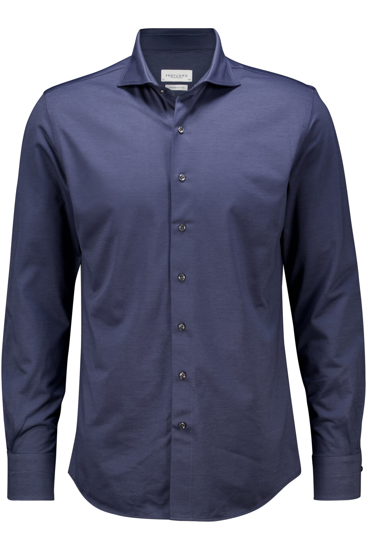 Profuomo Overhemd X-Cutaway Denim Indigo