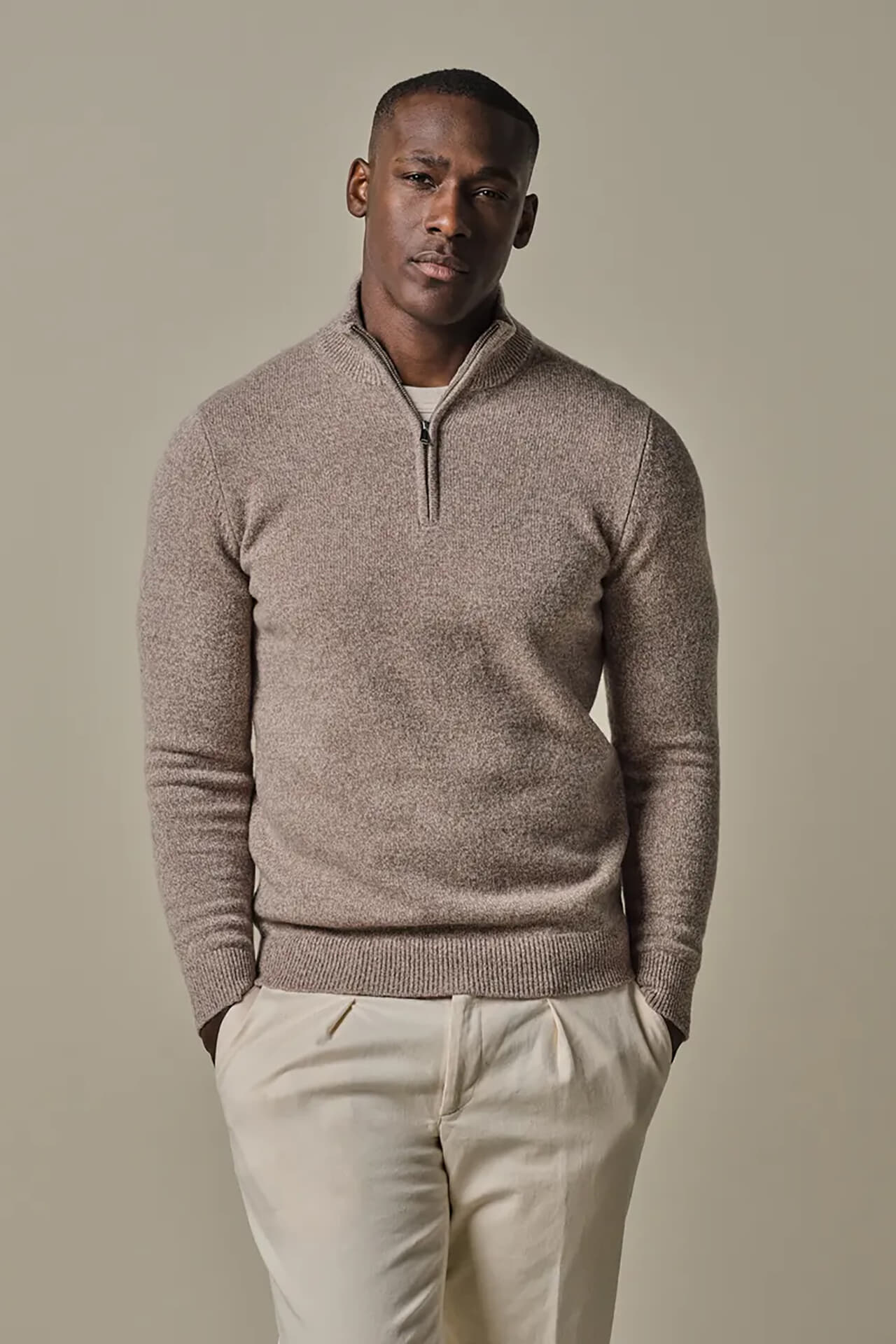 Profuomo Trui Zip Beige