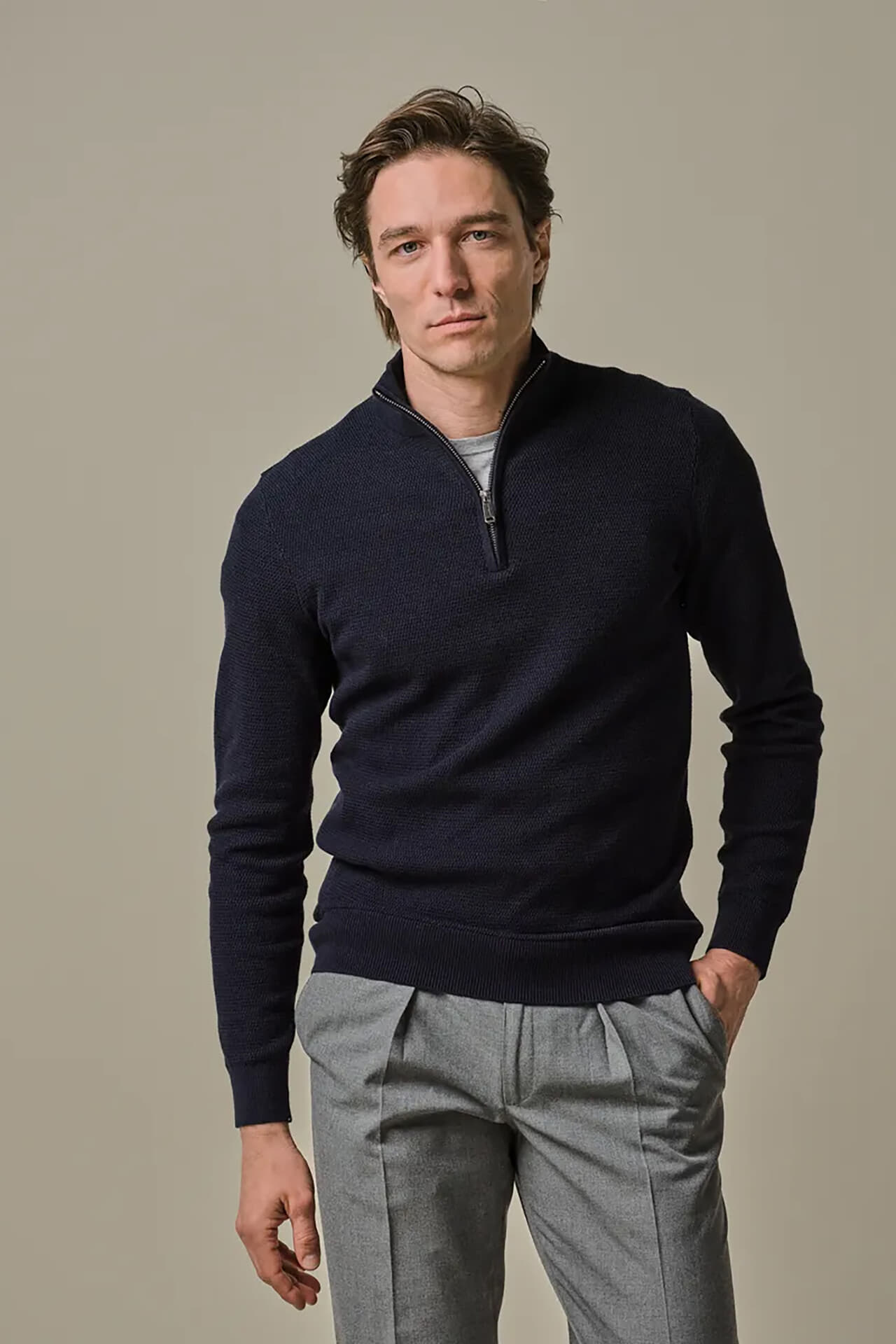 Profuomo Trui Zip Navy
