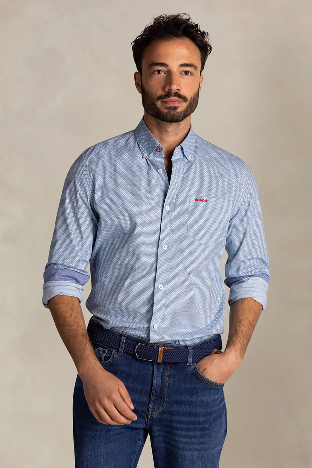 NZA Overhemd Blauw