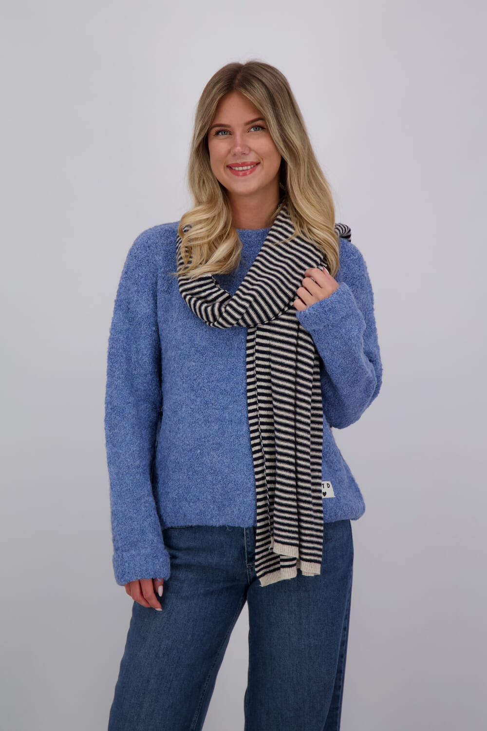 Bomont Cassy stripe Sjaal Blauw