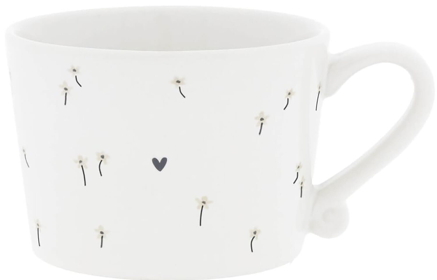 Bastion Collections Cup White/daisies 10x8x7cm Wit