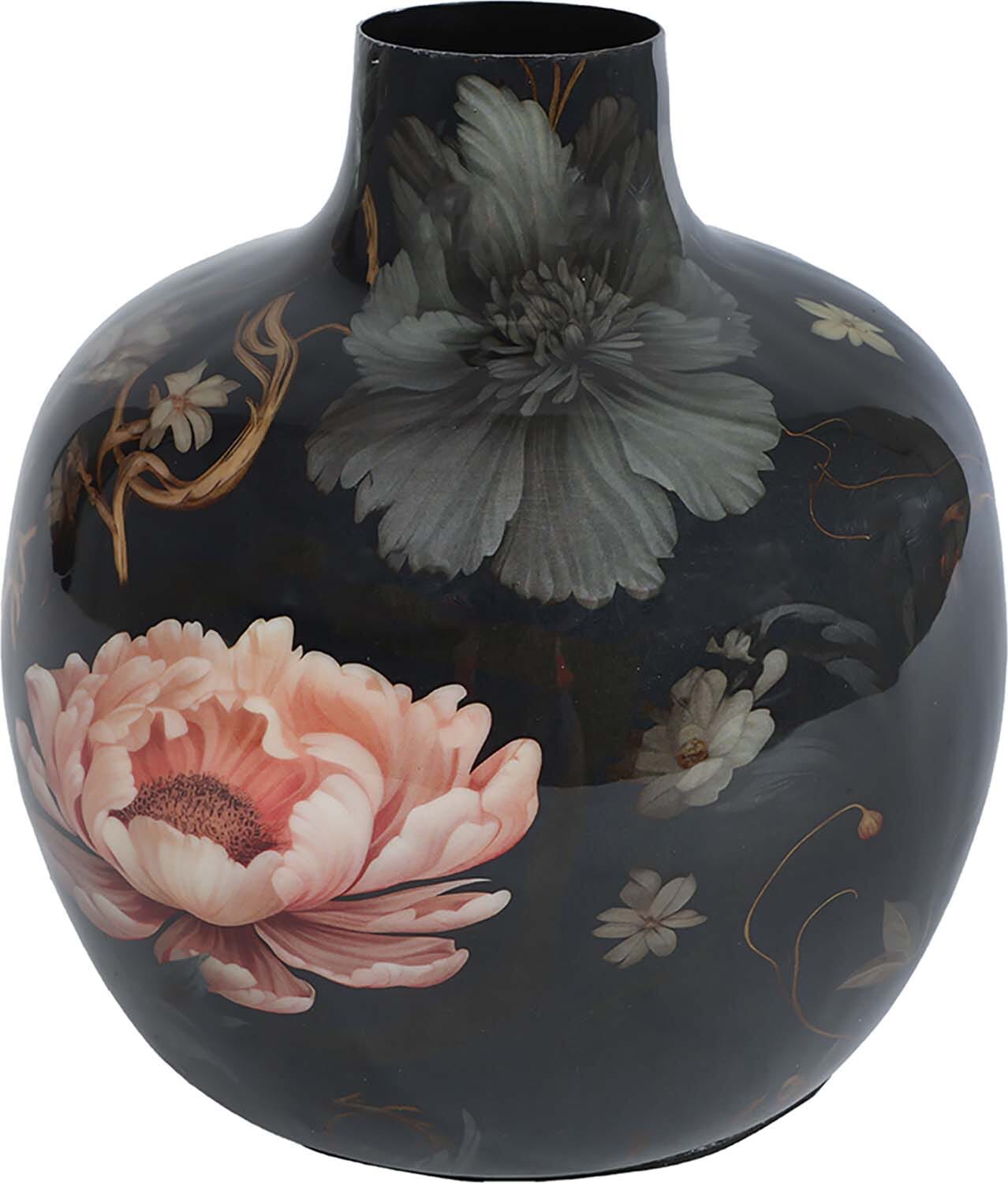 Bomont Collection Vaas 'Pigeon' M Bol 18x18x18cm Zwart