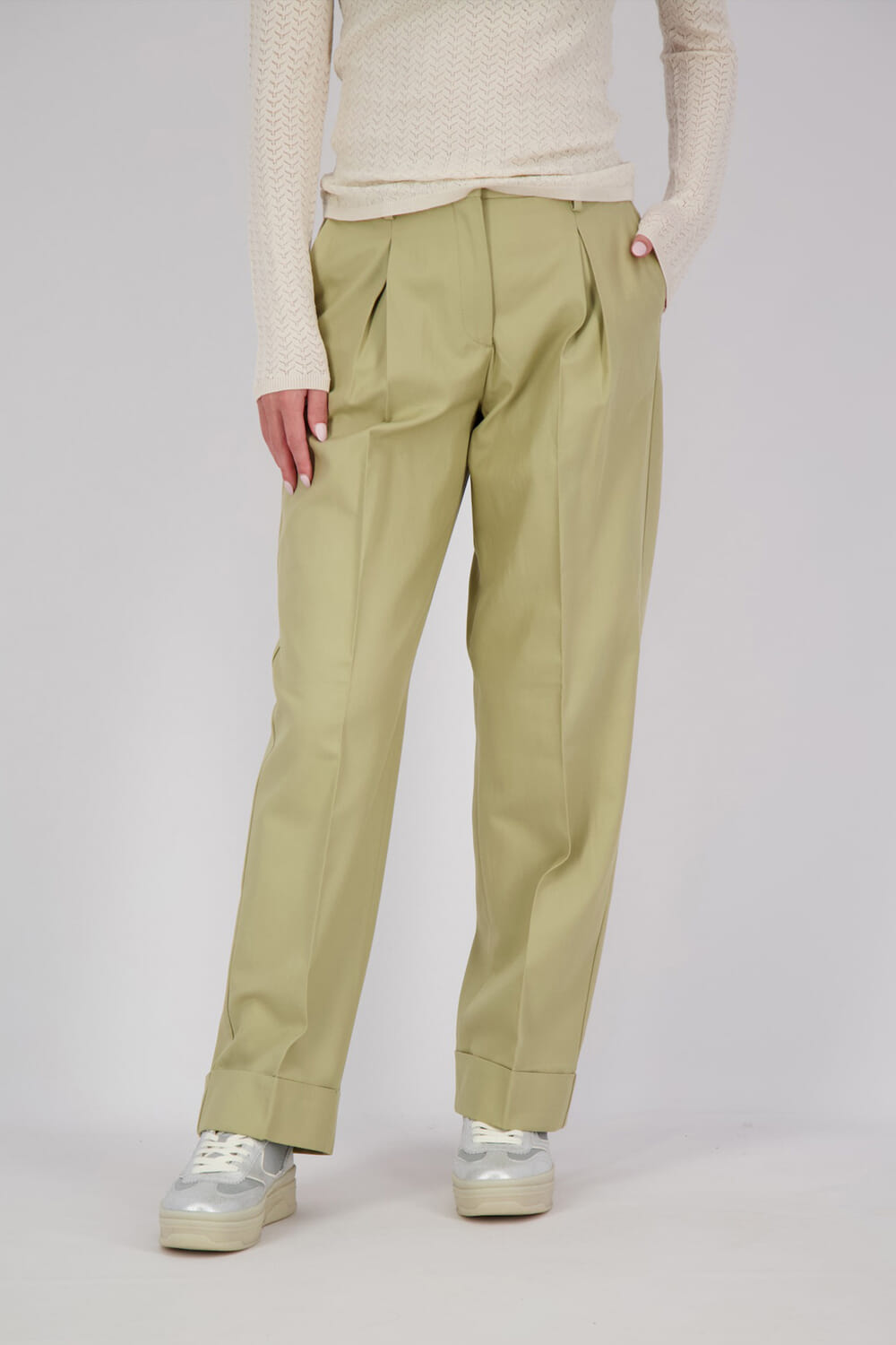 Selected Femme Pantalon Dora Groen