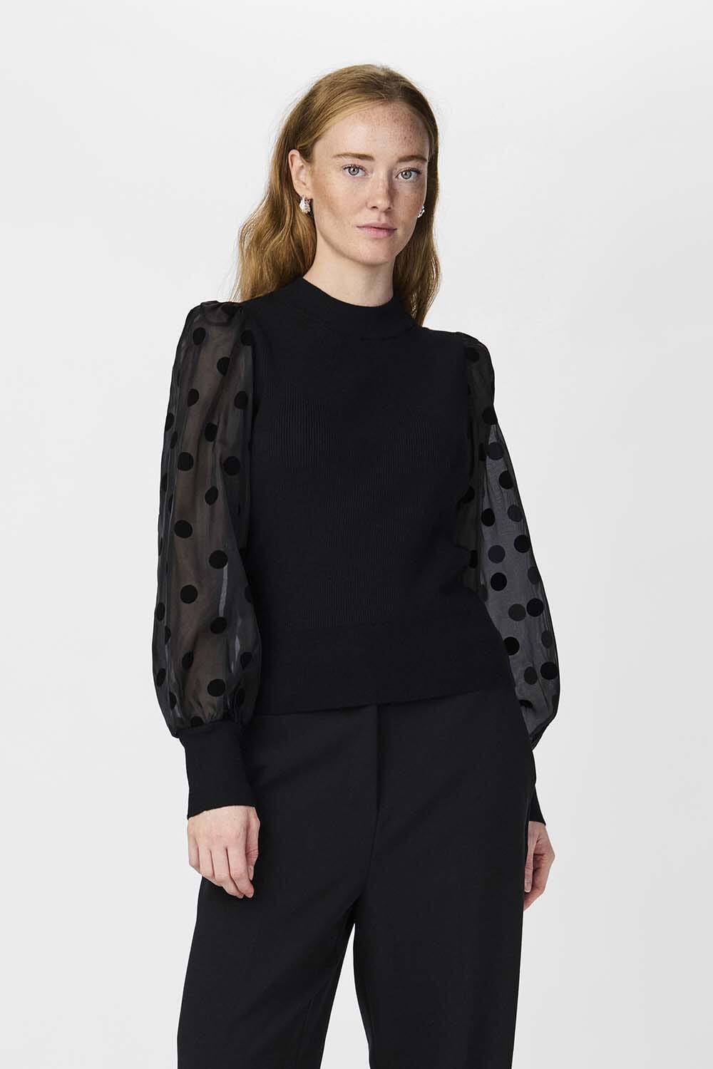 Y.A.S. Pullover Dotme Zwart