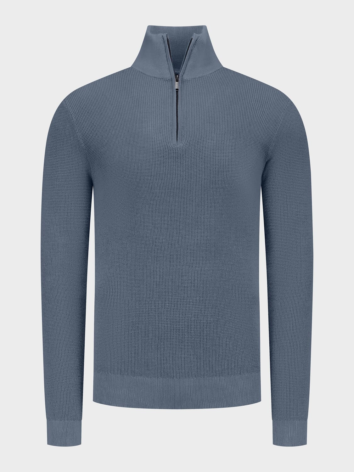 Saint Steve Half-zip Trui Dominic Blauw