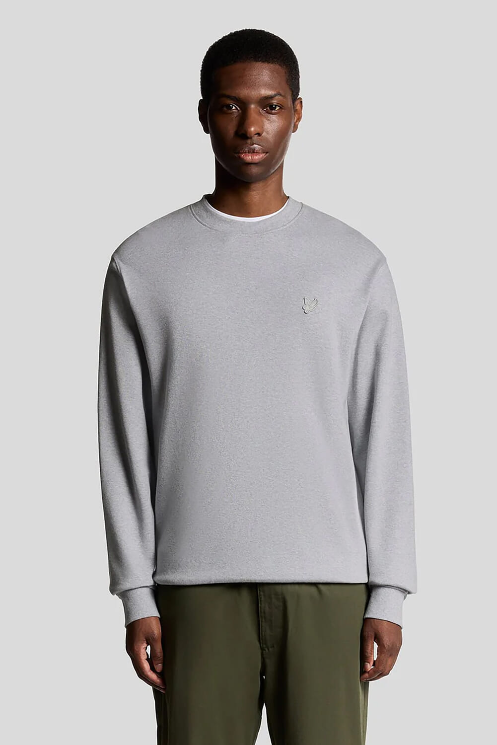 Lyle & Scott Sweater Tonal Grijs