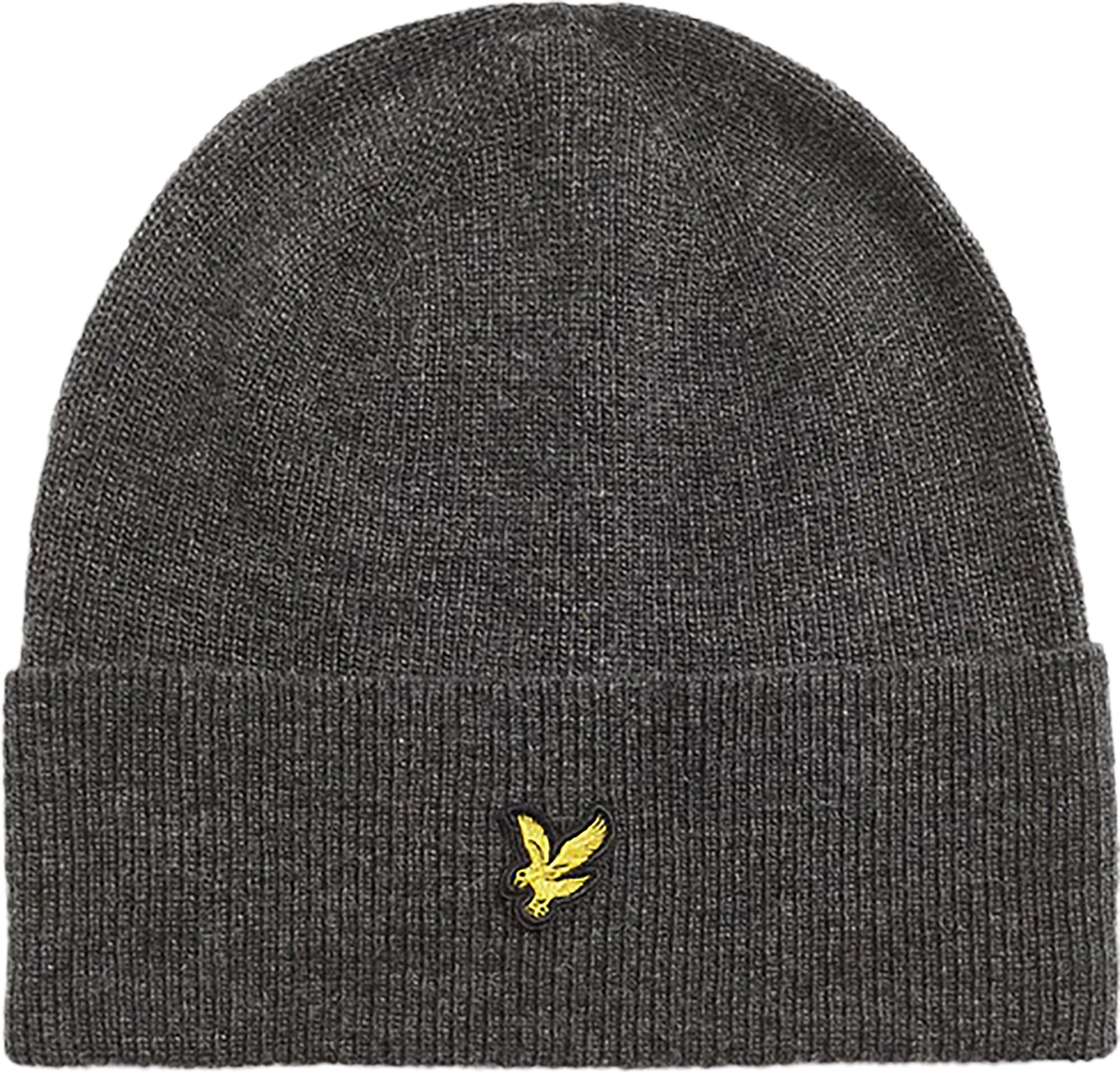 lambswool blend ribbed beanie Grijs