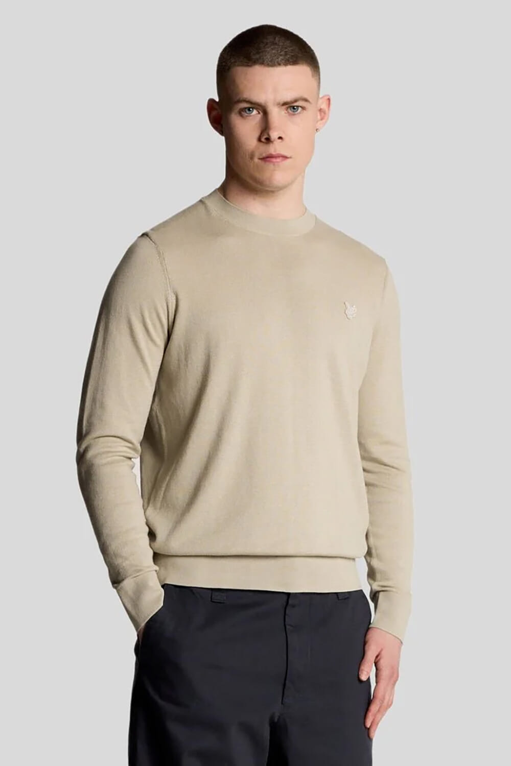 Lyle & Scott trui tonal Beige