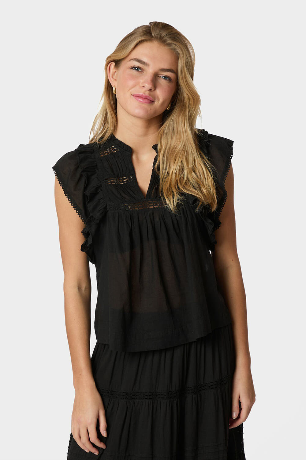 Neo Noir Top Jayla Zwart