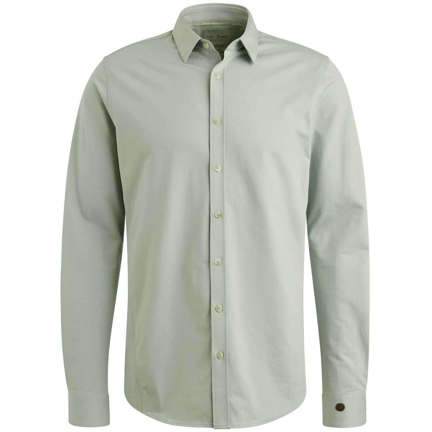 Cast Iron Overhemd Twill Jersey 2 tone Grijs