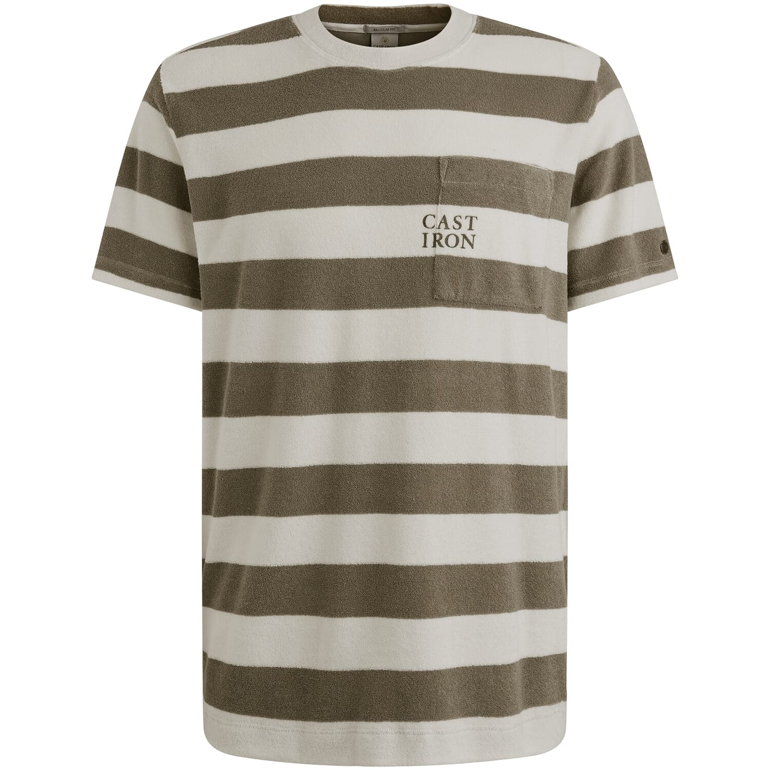 Cast Iron T-shirt Stripe Bruin