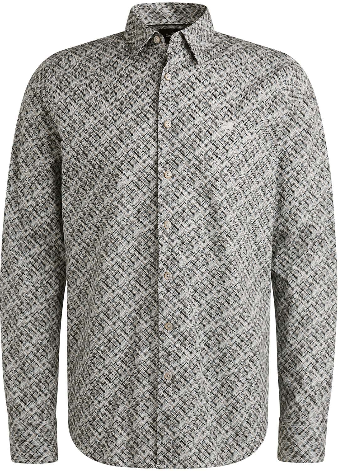 Vanguard Overhemd Printed Tweed Grijs