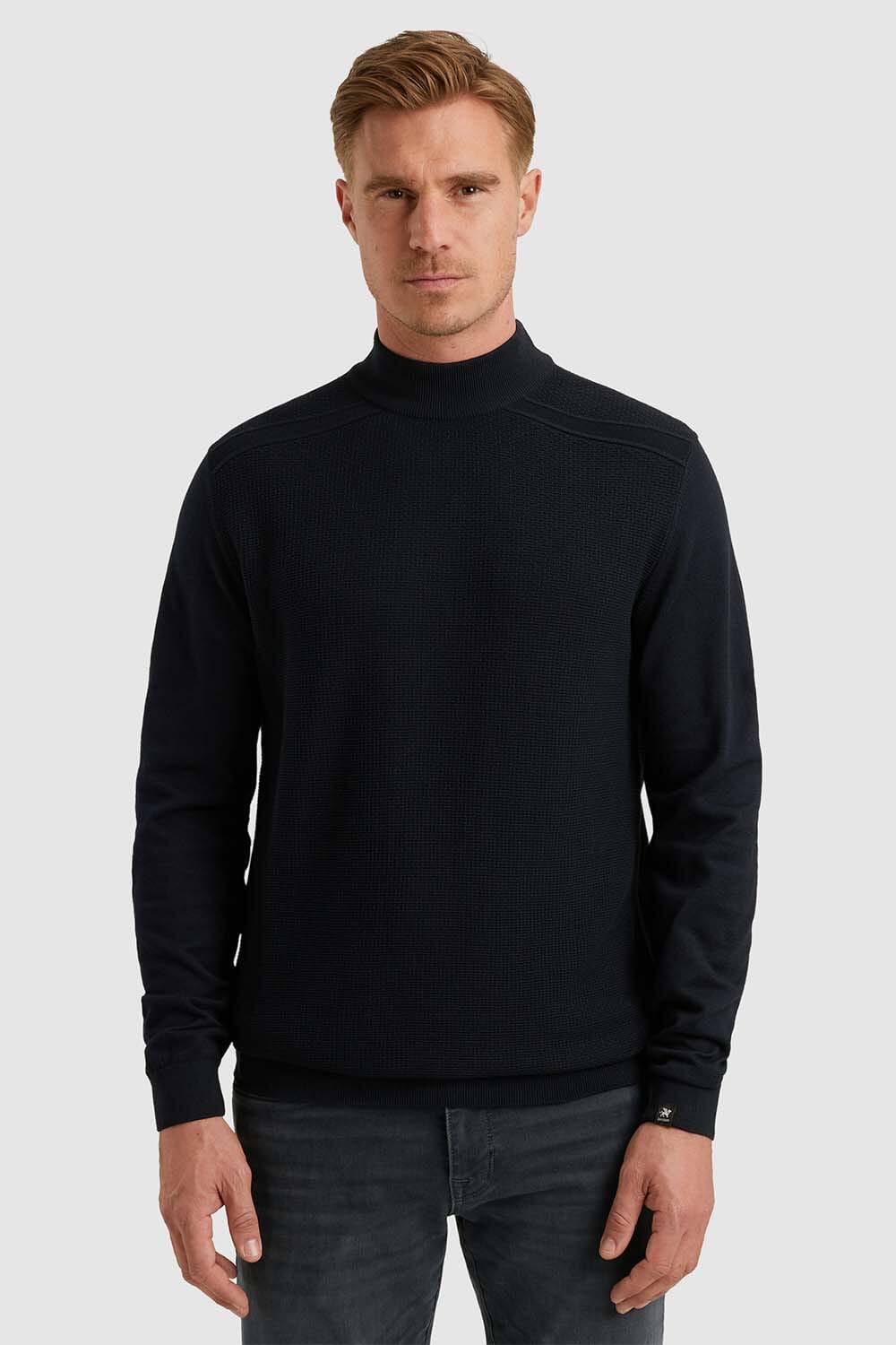 Vanguard Fijngebreide Pullover Blauw
