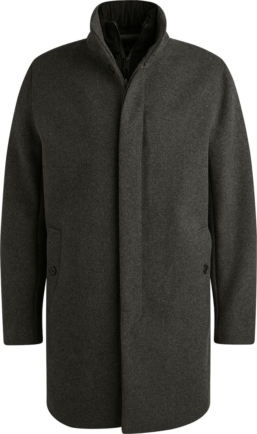 Vanguard Wollen Jas Chopro Lang Dense  Antraciet