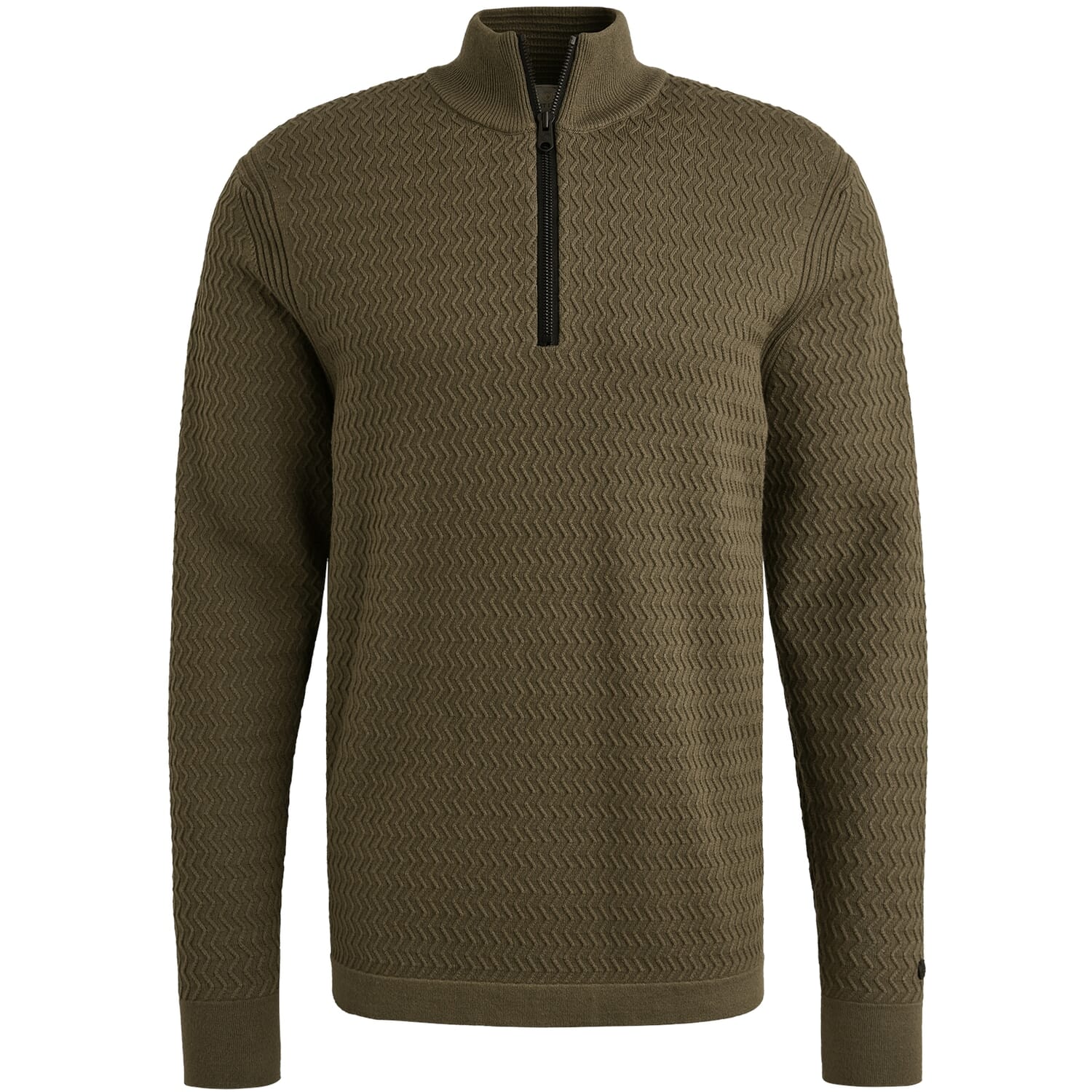Cast Iron Half-zip Trui  Groen