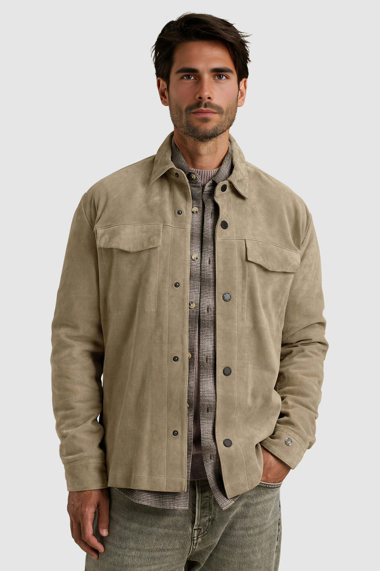 Cast Iron Overhemd Shirt Beige