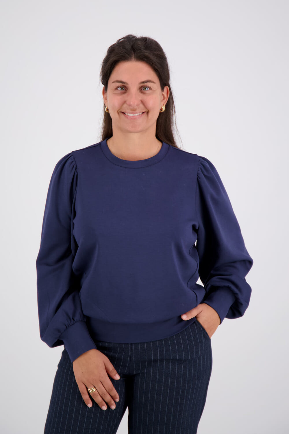 Vive La Femme Sweater Clean Blauw